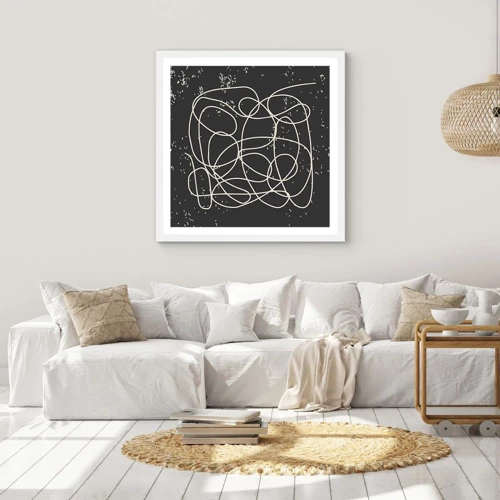 Poster in white frmae - Lost Thoughts - 30x30 cm