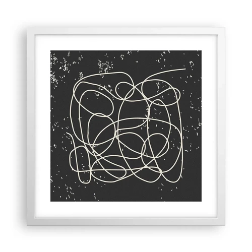 Poster in white frmae - Lost Thoughts - 40x40 cm