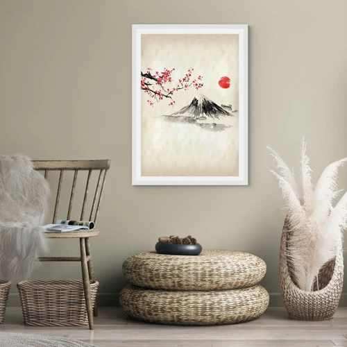 Poster in white frmae - Love Japan - 40x50 cm