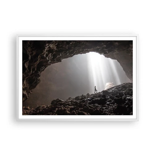 Poster in white frmae - Luminous Grotto - 100x70 cm