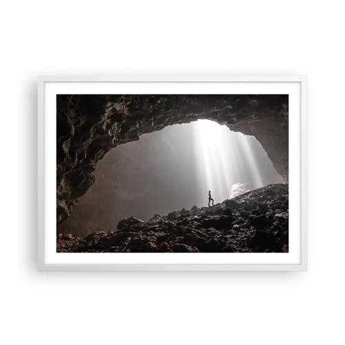 Poster in white frmae - Luminous Grotto - 70x50 cm