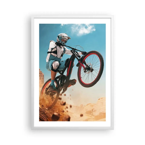 Poster in white frmae - Madness on Wheels - 50x70 cm