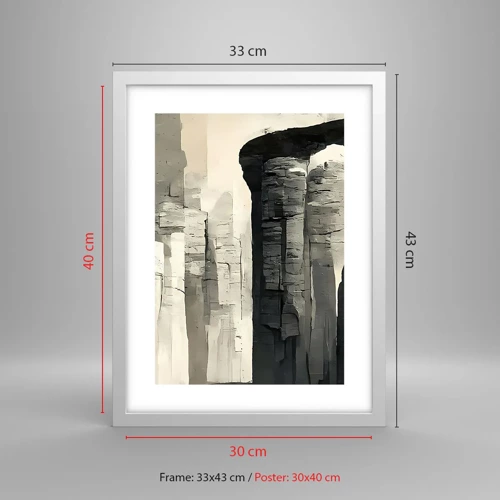 Poster in white frmae - Majesty of Antiquity - 30x40 cm