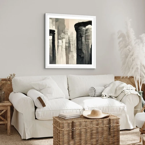 Poster in white frmae - Majesty of Antiquity - 40x40 cm