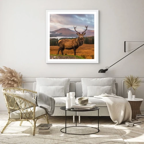 Poster in white frmae - Majesty of Nature - 60x60 cm