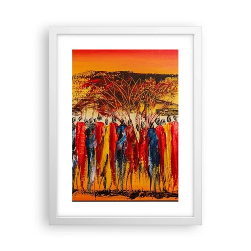 Poster in white frmae - Marching in the Rhythm of Tam-tam - 30x40 cm