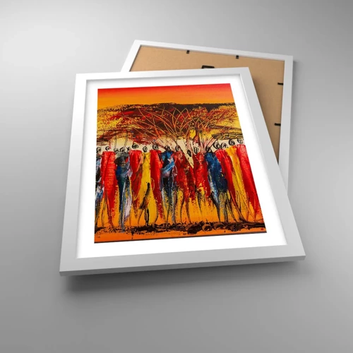 Poster in white frmae - Marching in the Rhythm of Tam-tam - 30x40 cm