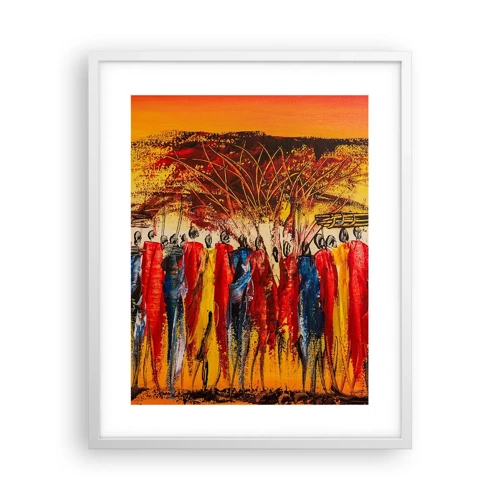 Poster in white frmae - Marching in the Rhythm of Tam-tam - 40x50 cm