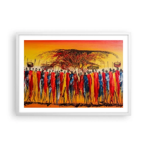 Poster in white frmae - Marching in the Rhythm of Tam-tam - 70x50 cm