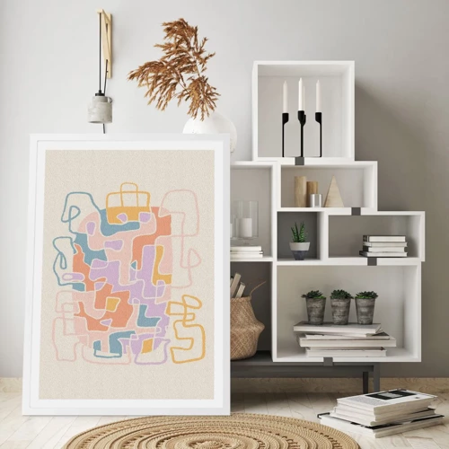 Poster in white frmae - Maze - Joyful Adventure - 40x50 cm