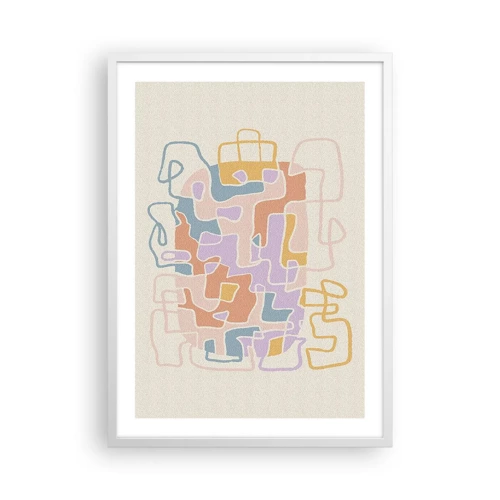Poster in white frmae - Maze - Joyful Adventure - 50x70 cm