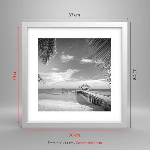 Poster in white frmae - Memory or a Dream? - 30x30 cm