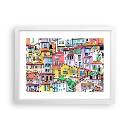 Poster in white frmae - Merry City - 40x30 cm