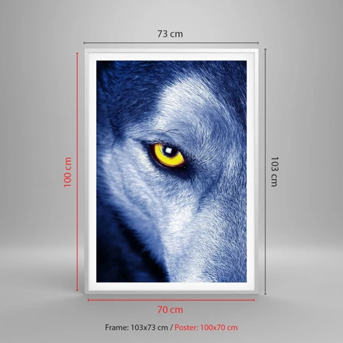 Poster in white frmae - Mesmerising Look - 70x100 cm