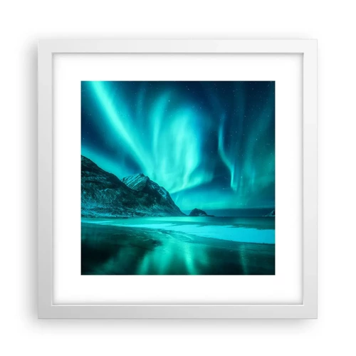 Poster in white frmae - Miracles of the North - 30x30 cm