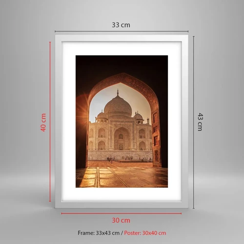 Poster in white frmae - Monument of Unearthy Love - 30x40 cm