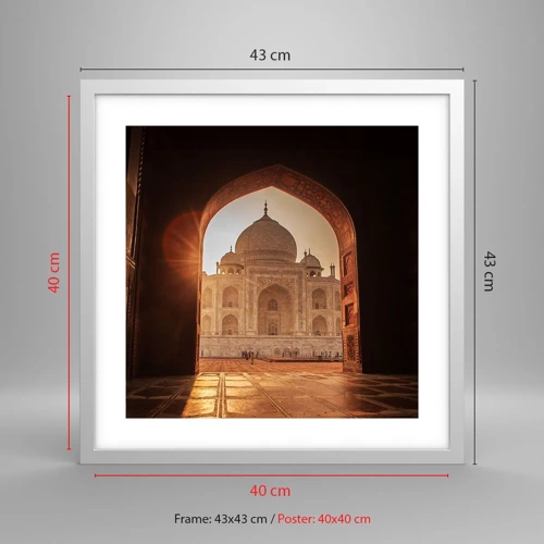 Poster in white frmae - Monument of Unearthy Love - 40x40 cm