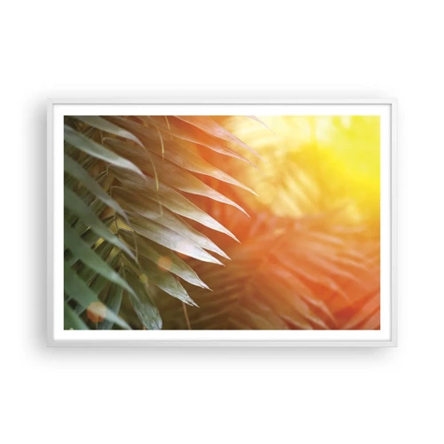 Poster in white frmae - Morning in the Jungle - 100x70 cm