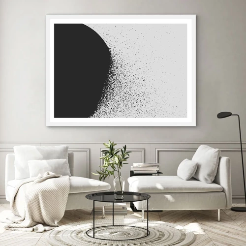 Poster in white frmae - Movement of Particles - 100x70 cm