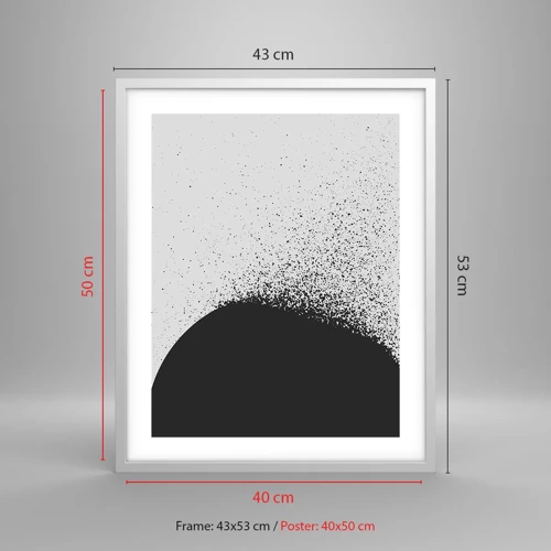 Poster in white frmae - Movement of Particles - 40x50 cm