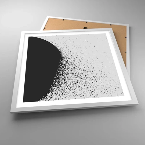 Poster in white frmae - Movement of Particles - 50x50 cm