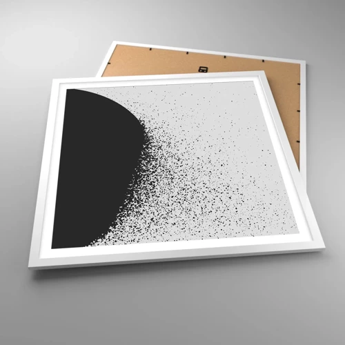 Poster in white frmae - Movement of Particles - 60x60 cm
