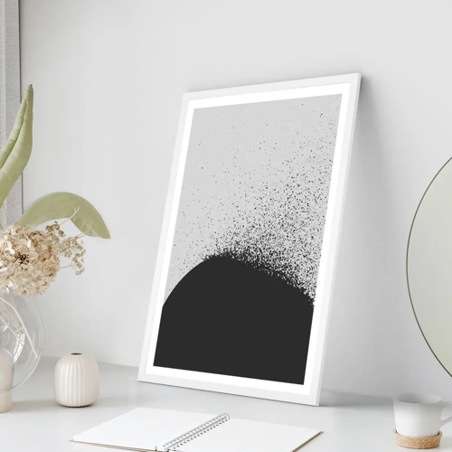 Poster in white frmae - Movement of Particles - 61x91 cm