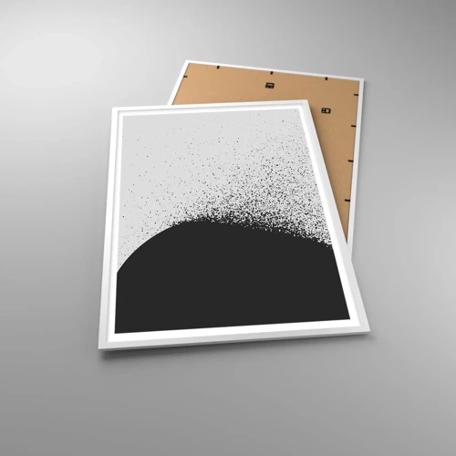 Poster in white frmae - Movement of Particles - 70x100 cm