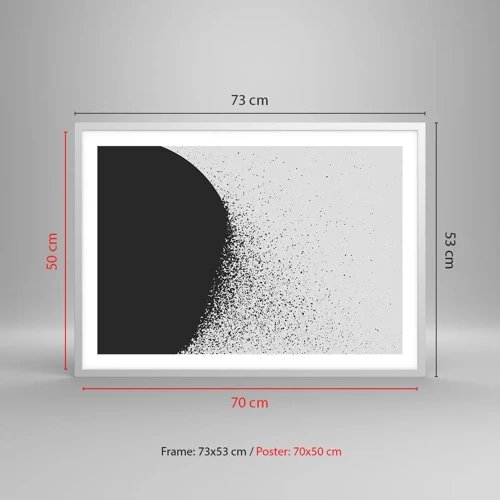 Poster in white frmae - Movement of Particles - 70x50 cm