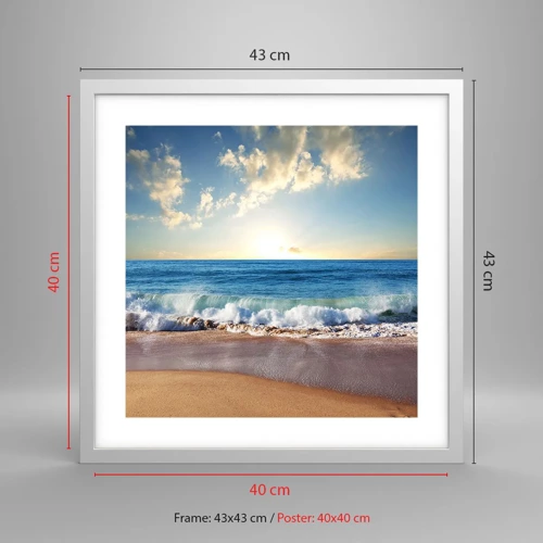Poster in white frmae - Moving Still - 40x40 cm