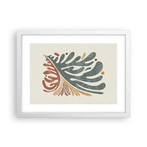 Poster in white frmae - Multicolour Leaf - 40x30 cm