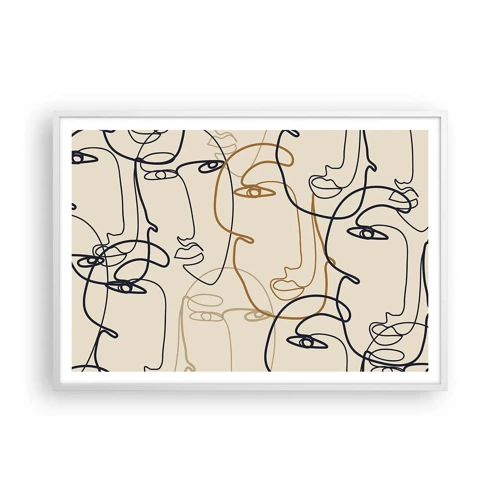 Poster in white frmae - Multiplied Portrait - 100x70 cm