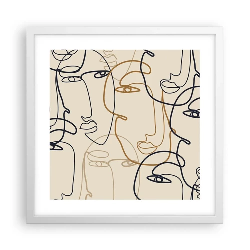 Poster in white frmae - Multiplied Portrait - 40x40 cm