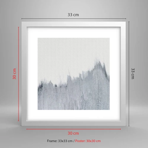 Poster in white frmae - Mysterious Writing - 30x30 cm