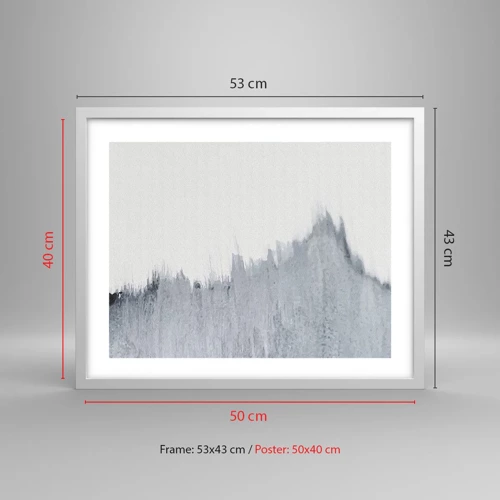 Poster in white frmae - Mysterious Writing - 50x40 cm