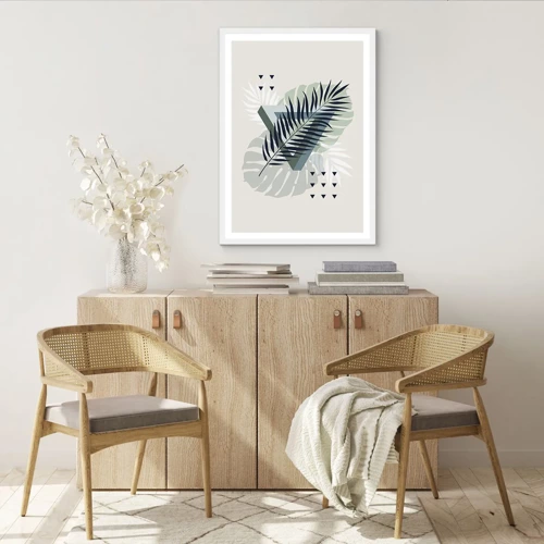 Poster in white frmae - Nature and Geometry - Two Orders? - 30x40 cm