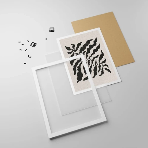Poster in white frmae - Nature of a Square - 40x50 cm