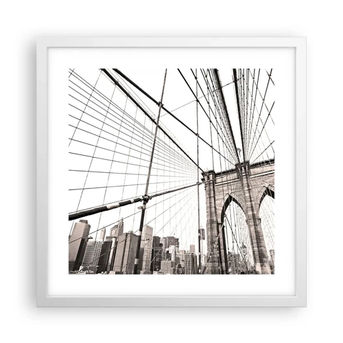 Poster in white frmae - New York Cathedral - 40x40 cm