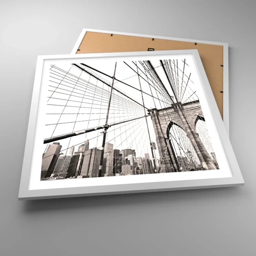 Poster in white frmae - New York Cathedral - 50x50 cm