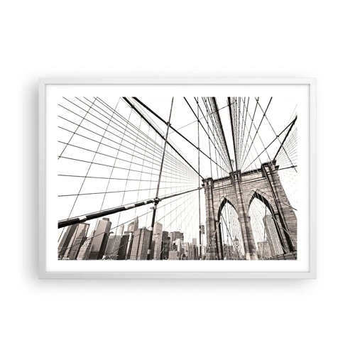 Poster in white frmae - New York Cathedral - 70x50 cm