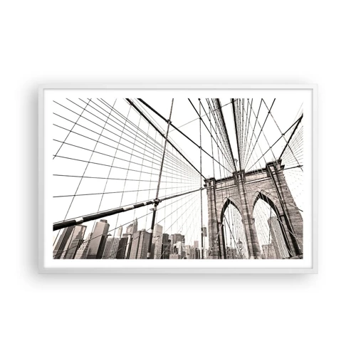 Poster in white frmae - New York Cathedral - 91x61 cm