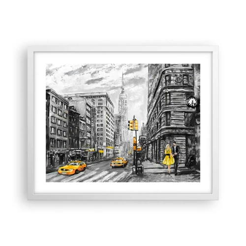Poster in white frmae - New York Tale - 50x40 cm