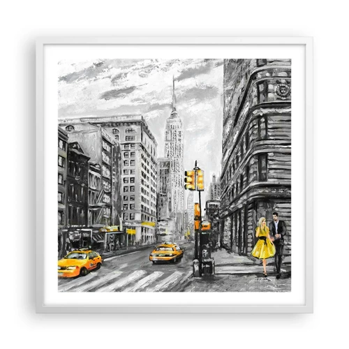 Poster in white frmae - New York Tale - 60x60 cm