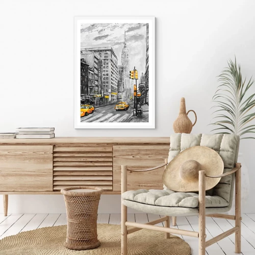 Poster in white frmae - New York Tale - 70x100 cm
