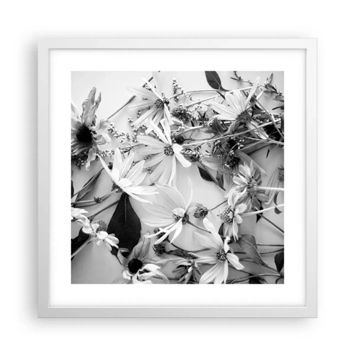 Poster in white frmae - No-Bouquet of Flowers - 40x40 cm