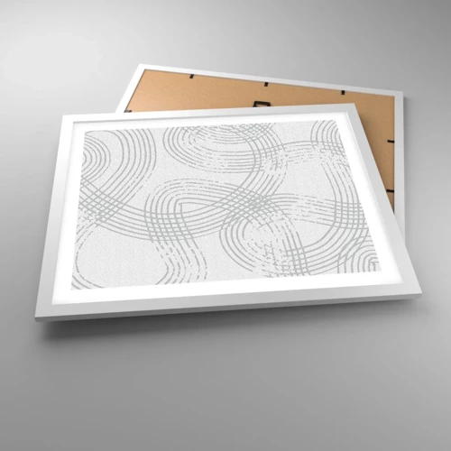 Poster in white frmae - No Straight Line - 50x40 cm