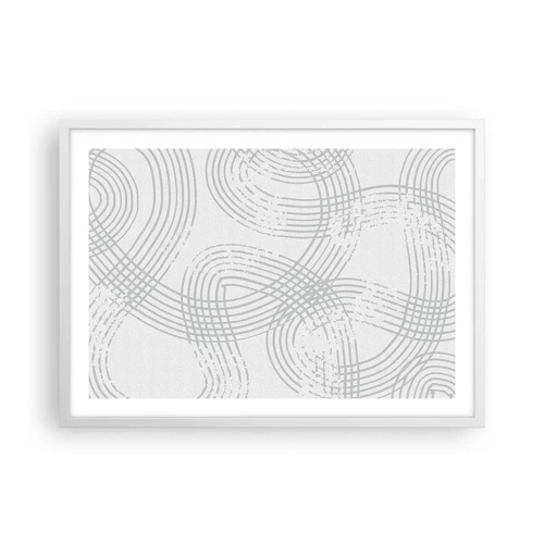 Poster in white frmae - No Straight Line - 70x50 cm