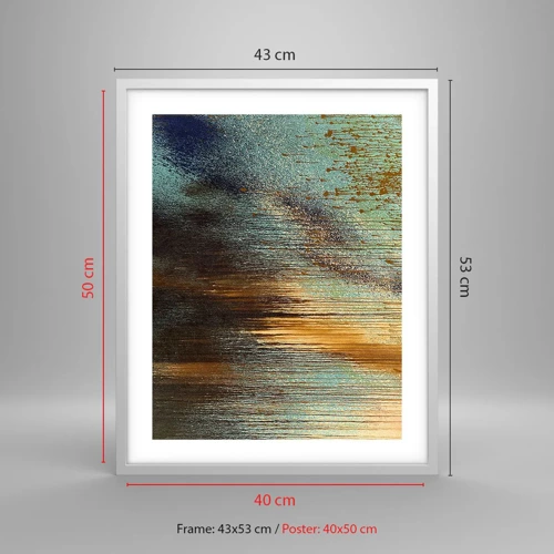 Poster in white frmae - Non-accidental Colourful Composition - 40x50 cm