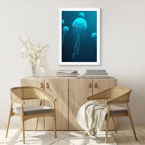 Poster in white frmae - Ocean Dance - 40x50 cm