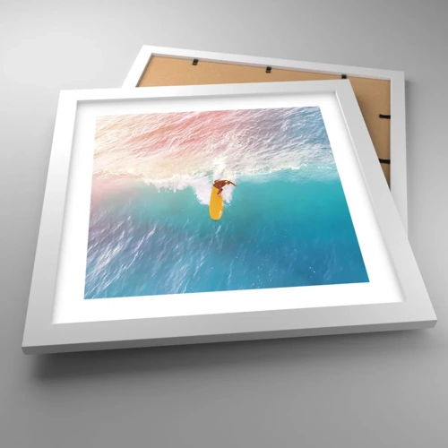 Poster in white frmae - Ocean Rider - 30x30 cm